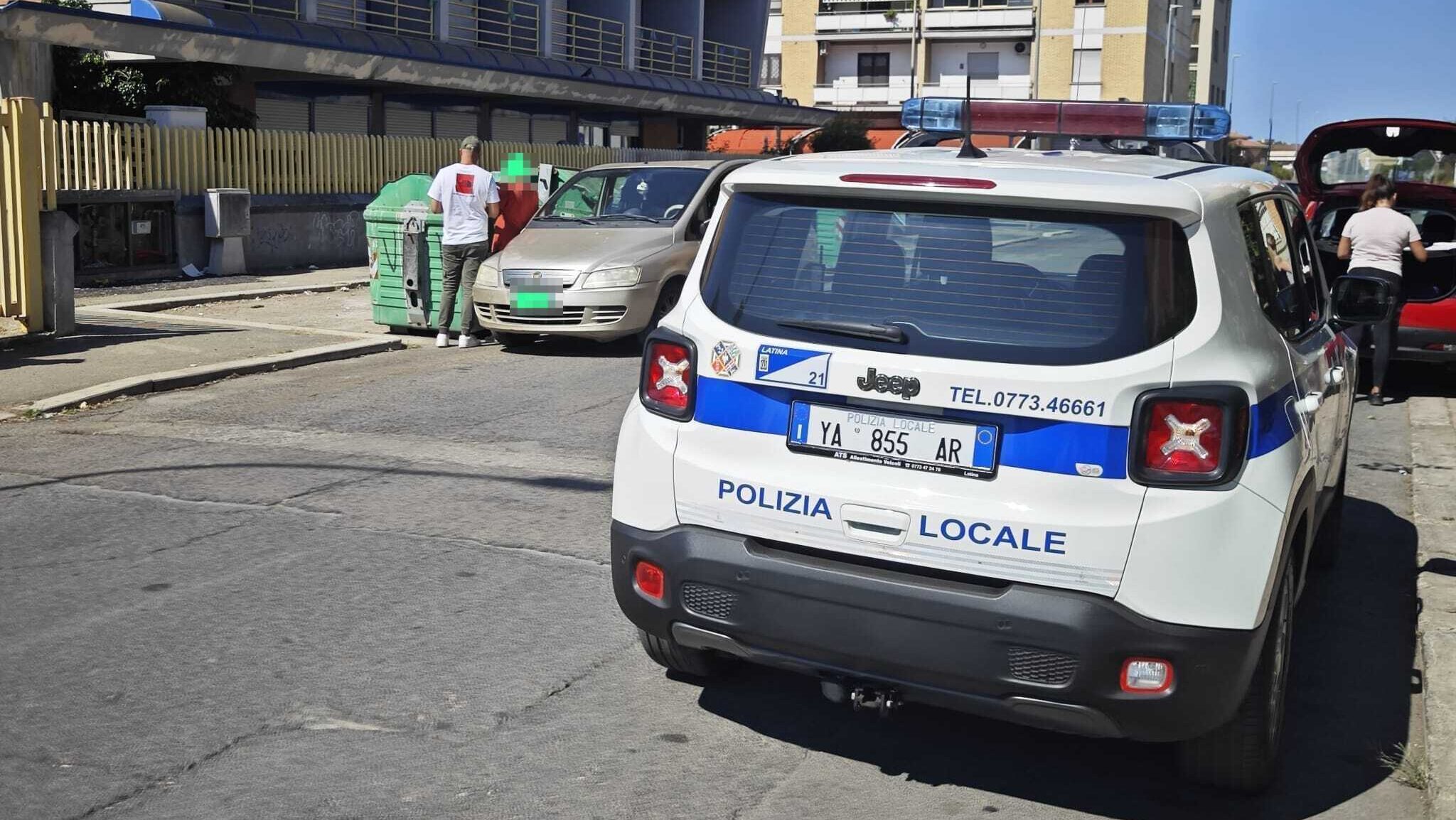 polizia locale latina abbandono rifiuti controlli